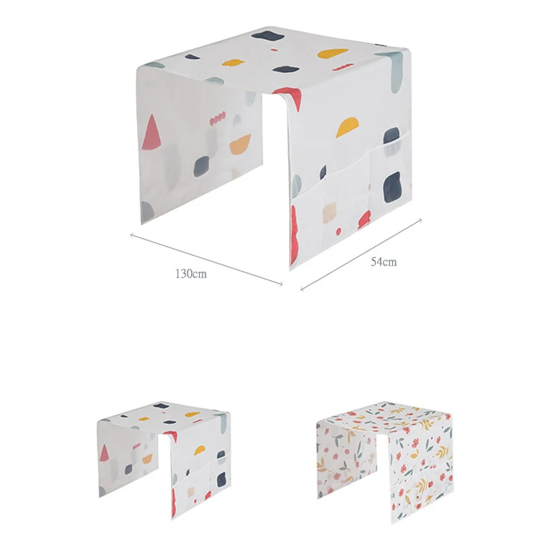 

Geometric Refrigerator Dust Cover With Pocket Storage Bag Flower Print Washing Machine Storage Organizer Bags Hanging Bag