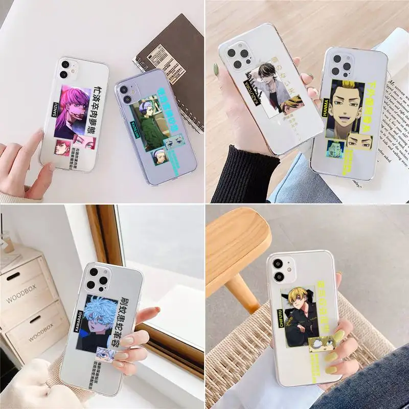 

Tokyo Revengers anime Phone Case Transparent soft For iphone 12 11 13 7 8 6 s plus x xs xr pro max mini