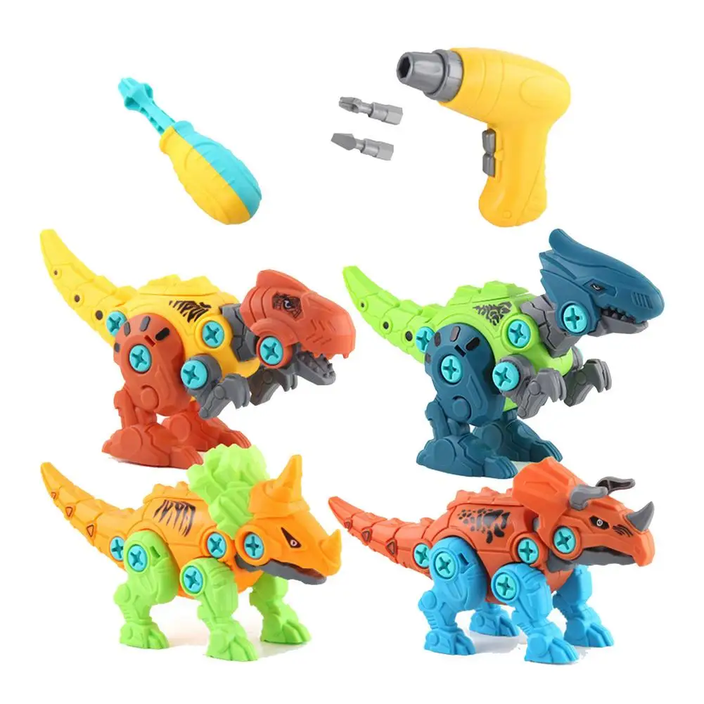 

Take Apart Dinosaur Toys Splicing Dinosaur DIY Construction Set With Electric Drill Children's Building Game Set Learning Gift