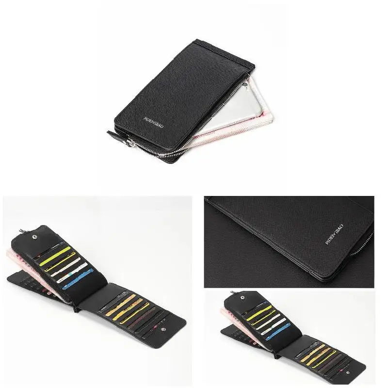 

Women Men Lady Wallets Purse Multifunction PU Zipper Buckle For Mobile Phone Money Card Best Sale-WT