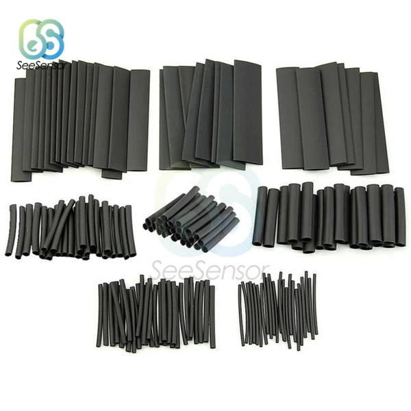 127PCS 127 шт 140 шт 164 шт 328 шт 530 шт полиолефин термоусадочный трубчатый электрод кабель трубчатая изоляция комплект трубок - Цвет: 127PCS