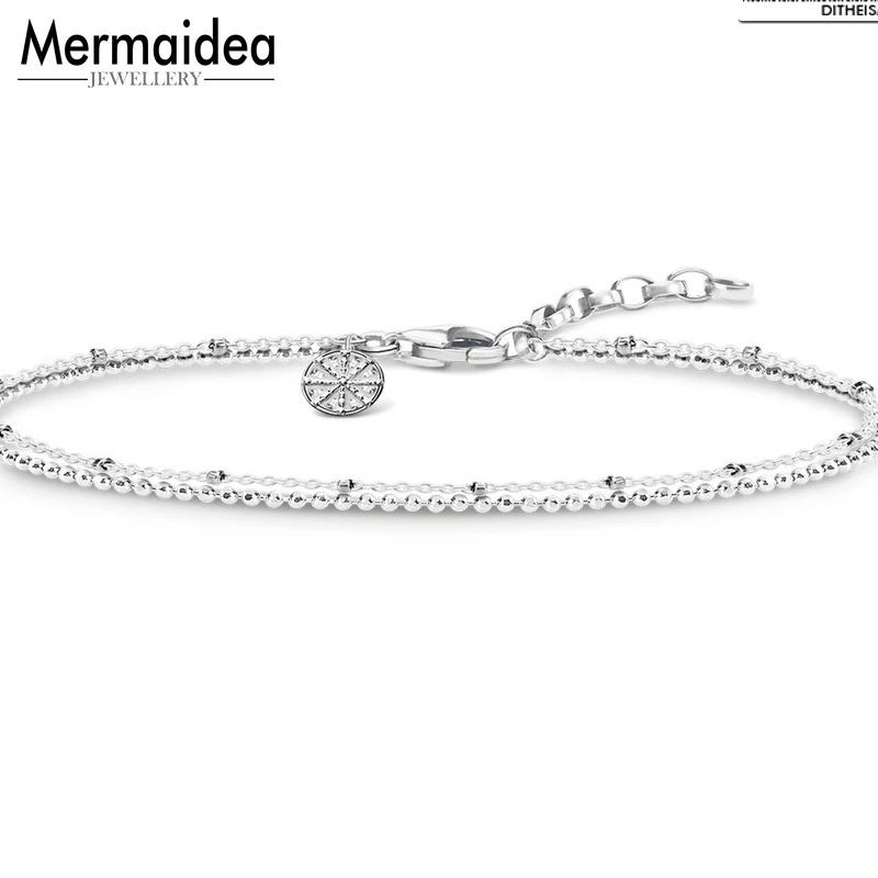 Звено цепи браслеты с колесом кармы 2020 новые посеребренные модные ювелирные