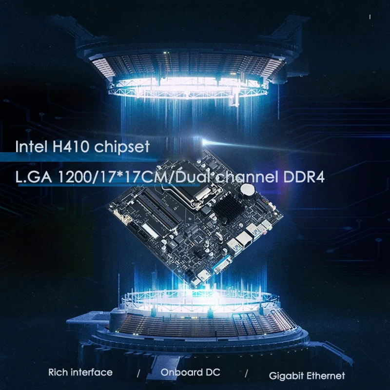 

H410Intel M.2+SATA Tenth Generation Mini Industrial Control Motherboard LGA1200 All-In-One Thin ITX Motherboard