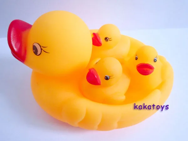 Детская маленькая Желтая утка игрушка для купания милый BB вызов мать и ребенок