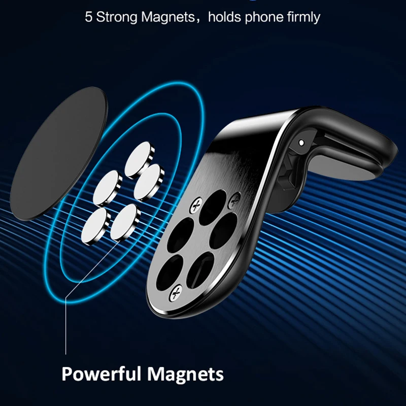 Автомобильный держатель для телефона с магнитной вентиляционной стойкой