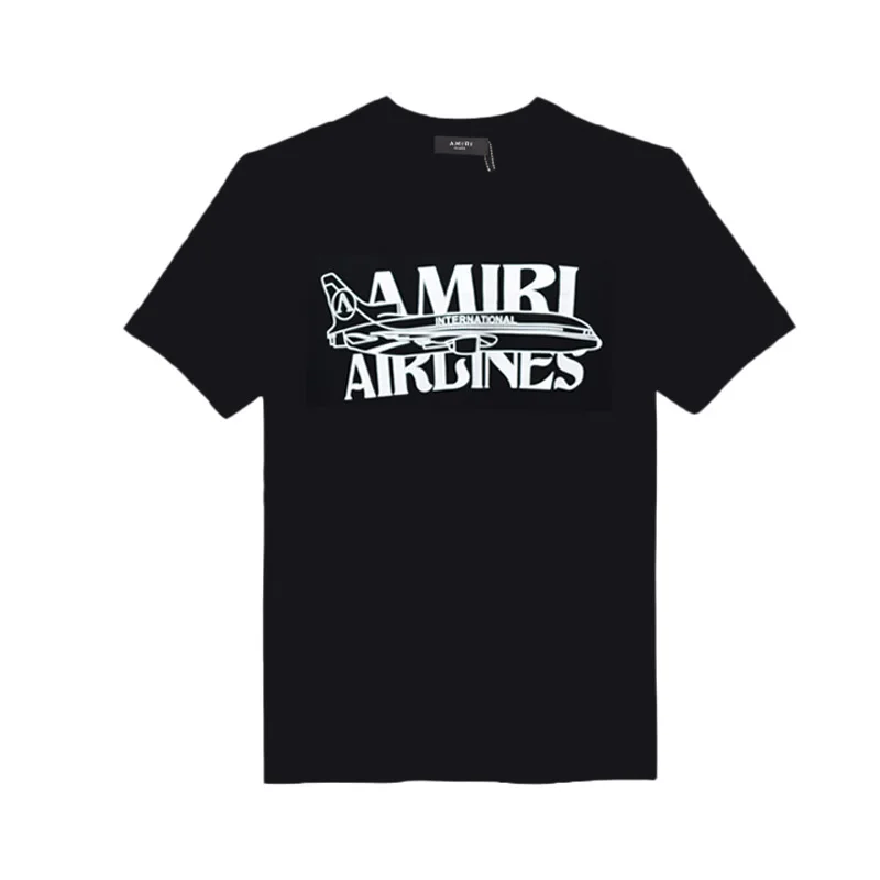 

LaMiRI Super Light Weight Airplane Mode T Shirts Men Summer Cotton Love in the Air Short Sleeve O Neck Streetwear Black T-shirt