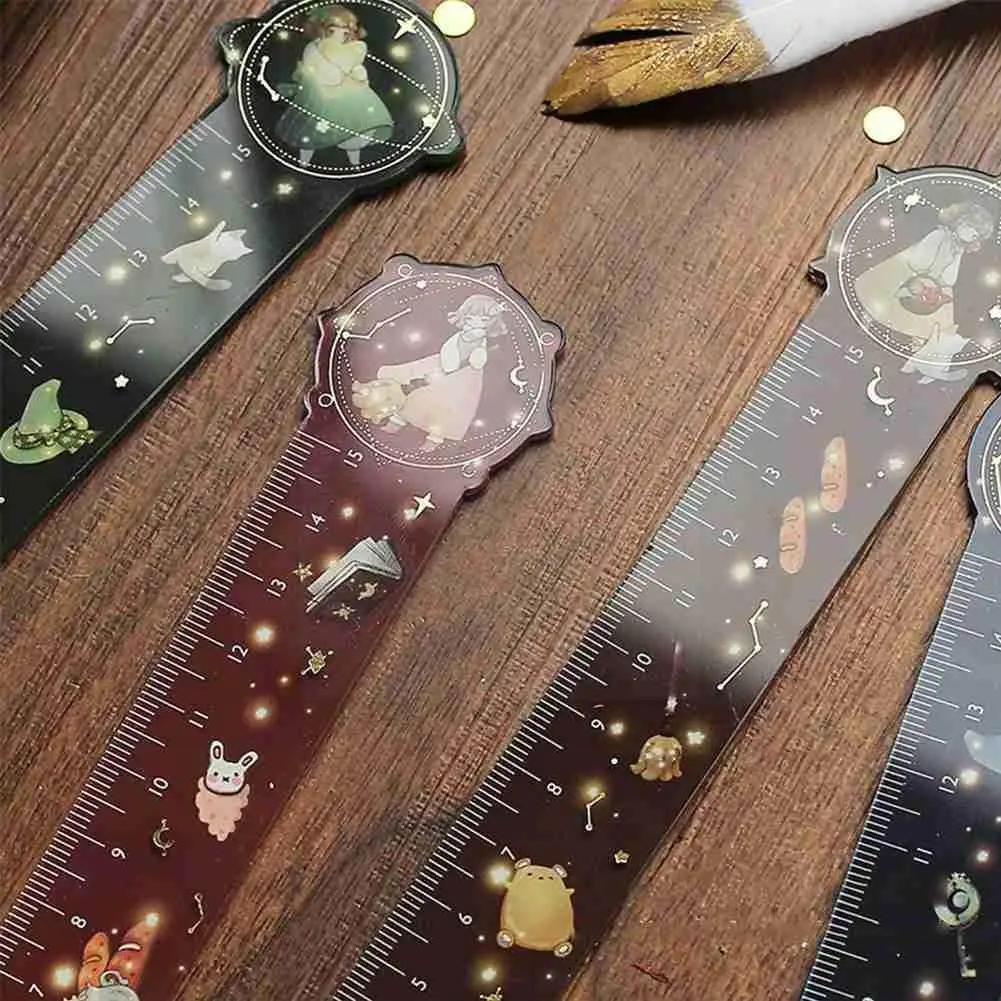 

Bronzing Drawing Ruler Acrylic Ruler Can Be Used As Cute Tape Cartoon Storage Rack Ruler Drawing Simple E5R0