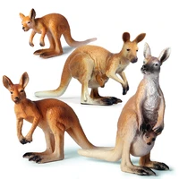 realistic safari animals action figureswild kangaroos zoo animals pvc model educational forest farm toys collection for kids