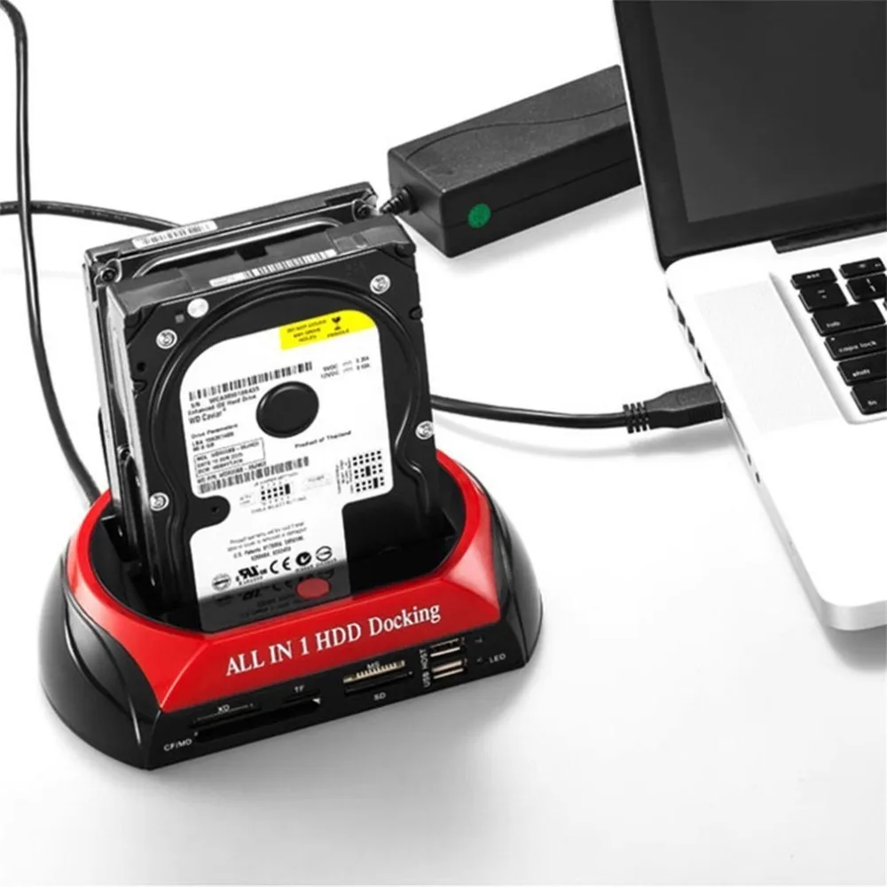 Многофункциональная док станция для жесткого диска с двумя USB 2 0 5/3 5 дюймов IDE SATA