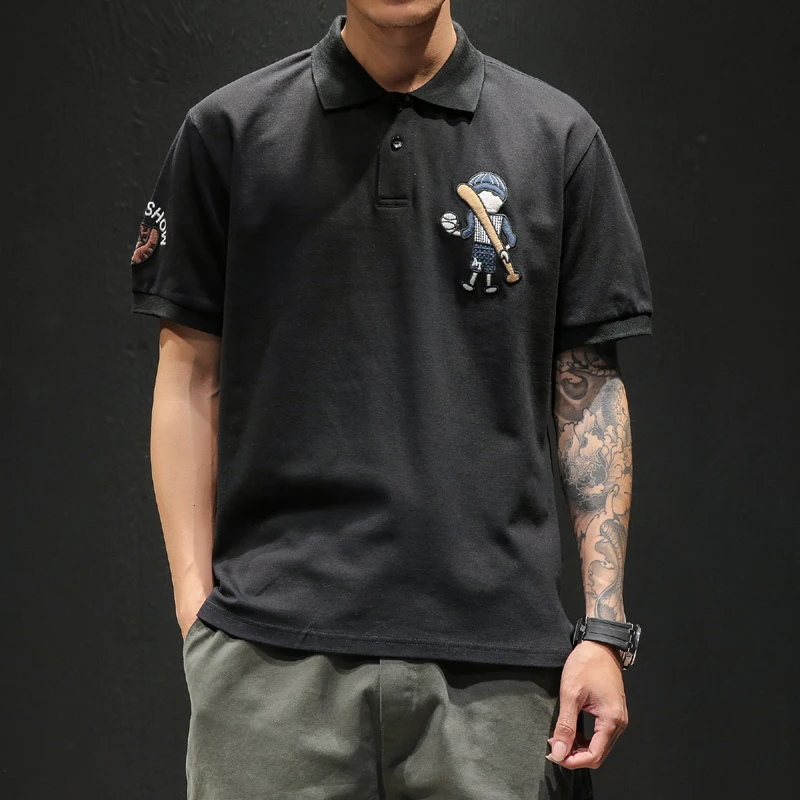 

Shirts Men 2020 Polo New Arrivals US Baseball Boy Embroidery Polos Fashion Short Sleeve Breathable Summer Clothes M-5XL D888