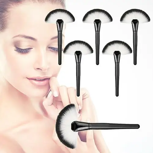 Женская мода Pro beauty больше веер лицо порошок щек Румяна хайлайтер кисть | Красота