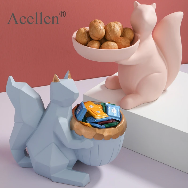 Фигурки белки из смолы модельные поделки миниатюрные милые украшения с