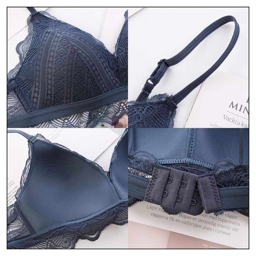 Женский кружевной бюстгальтер с чашками пуш-ап без косточек | Женская одежда
