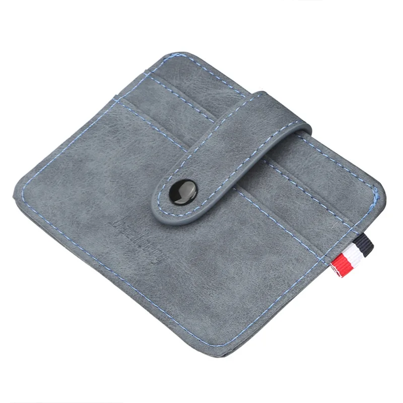 

Baellerry Wallet Card Minimalist Card Holder Case Wallet Credit Cards PU Casual Hasp Card Holder Sticker Designer Card Holder