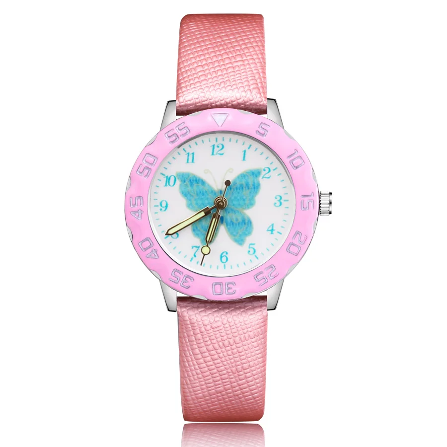 Модные Мультяшные милые детские часы в стиле бабочки для детей студентов девочек