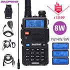 Baofeng UV-5R 8 вт высокий мощный VHFUHF большие расстояния двухстороннее радио иди и болтай Walkie Talkie CB Ham Портативный радио Pofung UV UV5R для охоты