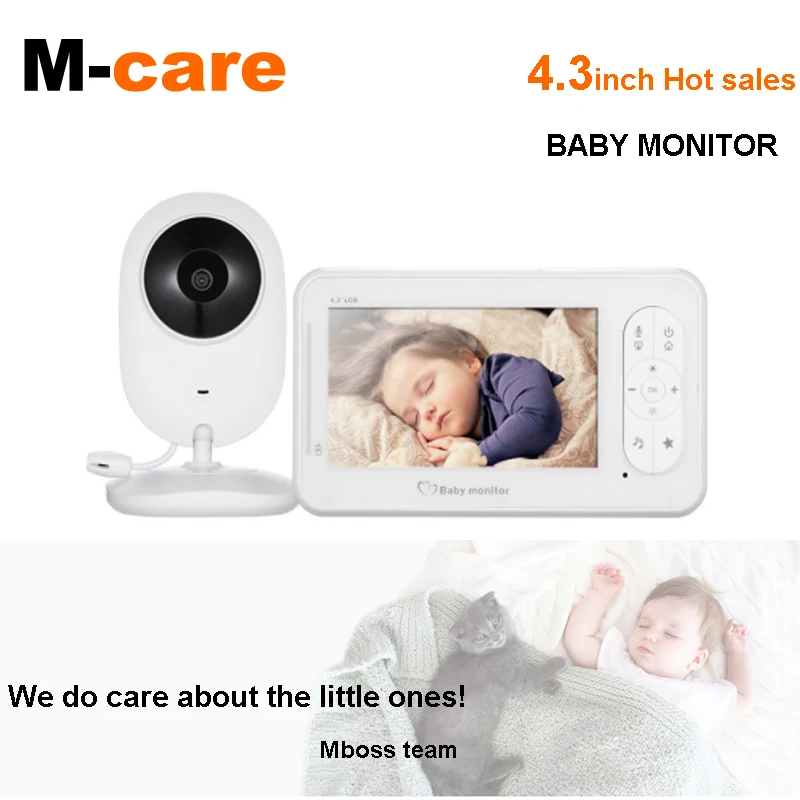 M-Care 4,3 дюймовый беспроводной видео-радионяня 2 способа разговора радионяня с поддержкой камеры 4 камеры s VOX режим контроля температуры