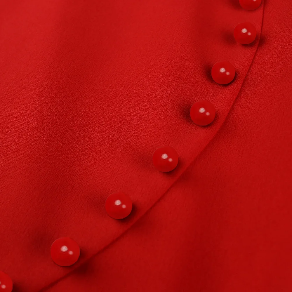 

Plus Size Red Women Dress Spring Long Sleeve Birthday Party Dress 2021 New Elegant Beading A-Line Night Club Office Work Outfits