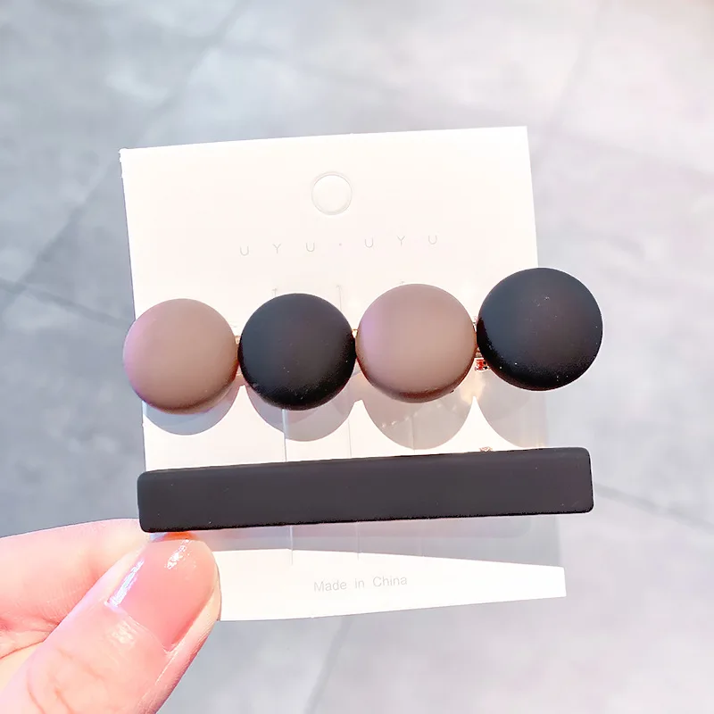 

Ruoshui Geometry Hairpins Set For Woman Round Hair Clips Girls Hairgrip Hair Accessories Barrettes Fashion Ornaments