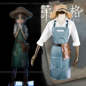 Anime game Identity V cosplay gardener Emma Woods New skin Skirt hat white gloves wig women halloween costume |