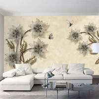 custom wallpaper 3d photo murals stereo texture golden jewelry flower tv background wall living room bedroom hotel 3d wallpaper