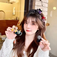 autumn and winter woolen cherry clip side bangs clip japanese clip forehead net red small female temperament hairpin clip