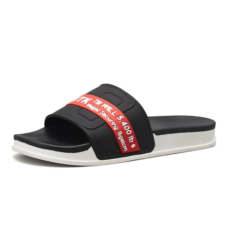 Мужские летние шлепанцы WEH черные синие модные комнатные для ванной Мужская