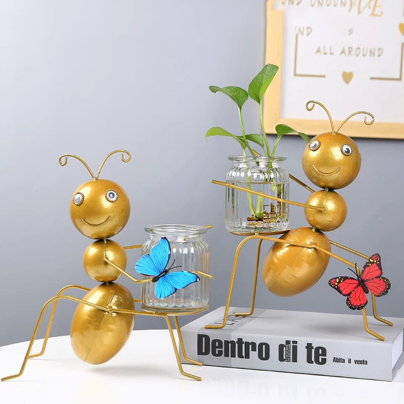 

Креативные золотые и черные цветочные горшки, ваза, стеклянная прозрачная ваза, горшок для гидропонных растений, домашний декор, декоративн...