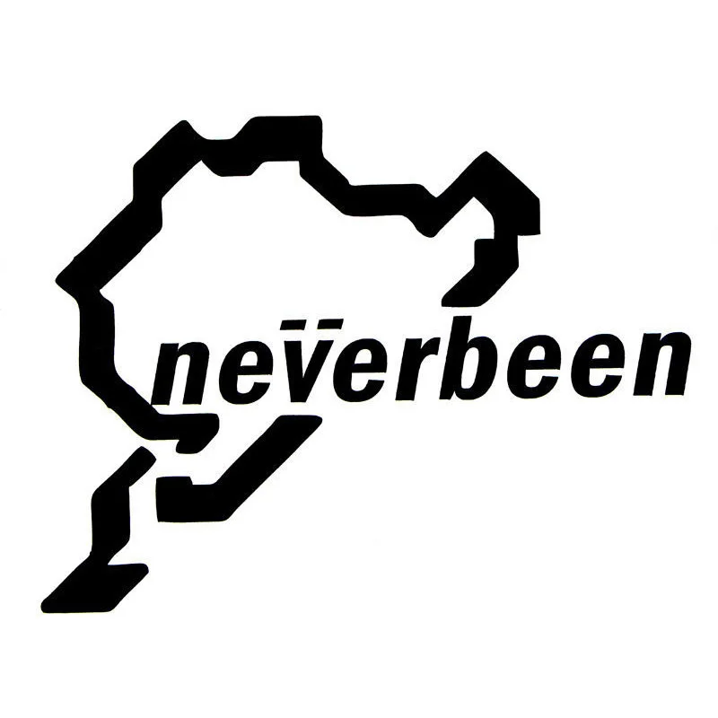 

14cm Neverbeen Nurburgring Map Car Sticker Personality Decal Laptop Suitcase Truck Motorcycle Auto Decoration PVC