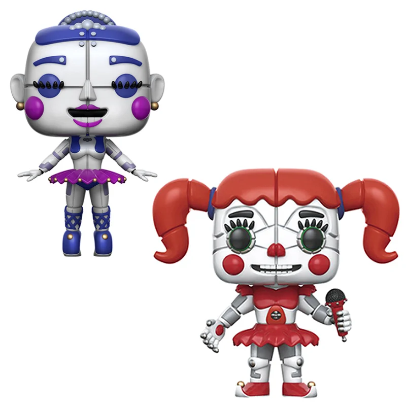 2PCS 10 шт. Five Nights At Freddy's Toys ПВХ Фигурки FNAF Бонни и Чика Фокси Funtime Фредди фазмедведь кукла кошмар медведь куклы - Цвет: 2PCS