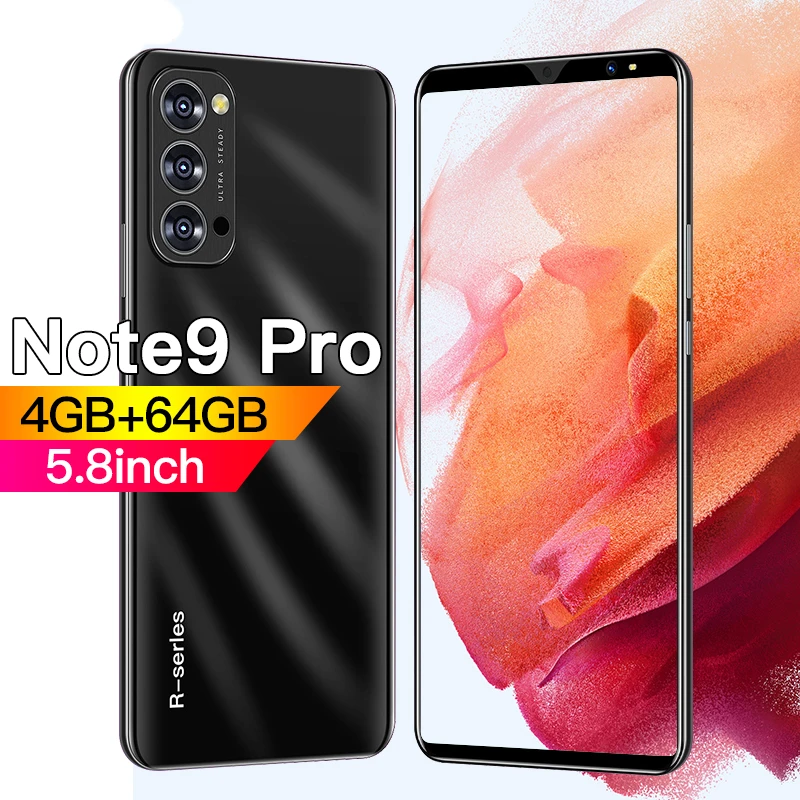 

Note9 pro Smartphone Android 5.8inch 4G 5G 8MP+13MP 4GB+64GB Unlocked Mobile Phones Celulares Global Version Cellphone Telefones
