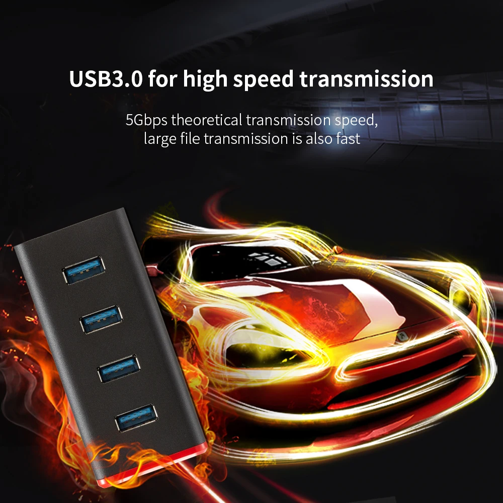 Разветвитель SSK SHU028 с 4 портами Mini USB 3 0 со встроенной защитой безопасности