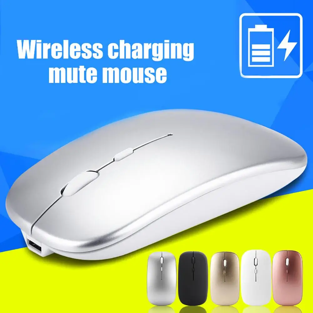 

Universal Ultra-thin Rechargeable Mute Wireless Mouse for Notebook Computer PC