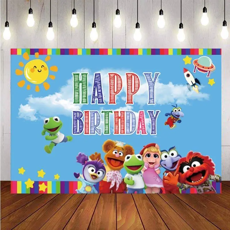

Muppet Babies Photography Backdrop Baby Shower Newborn Birthday Party Background Photo Studio Decor Banner Prop