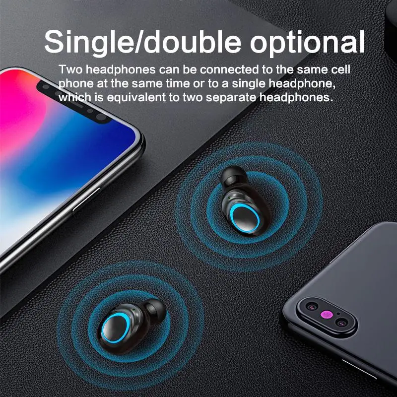 

Aoogoor A11 Bluetooth Earphone Touch Fingerprint TWS Wireless Earphones 8D Stereo Noise Reduction Handsfree Headset Earbuds