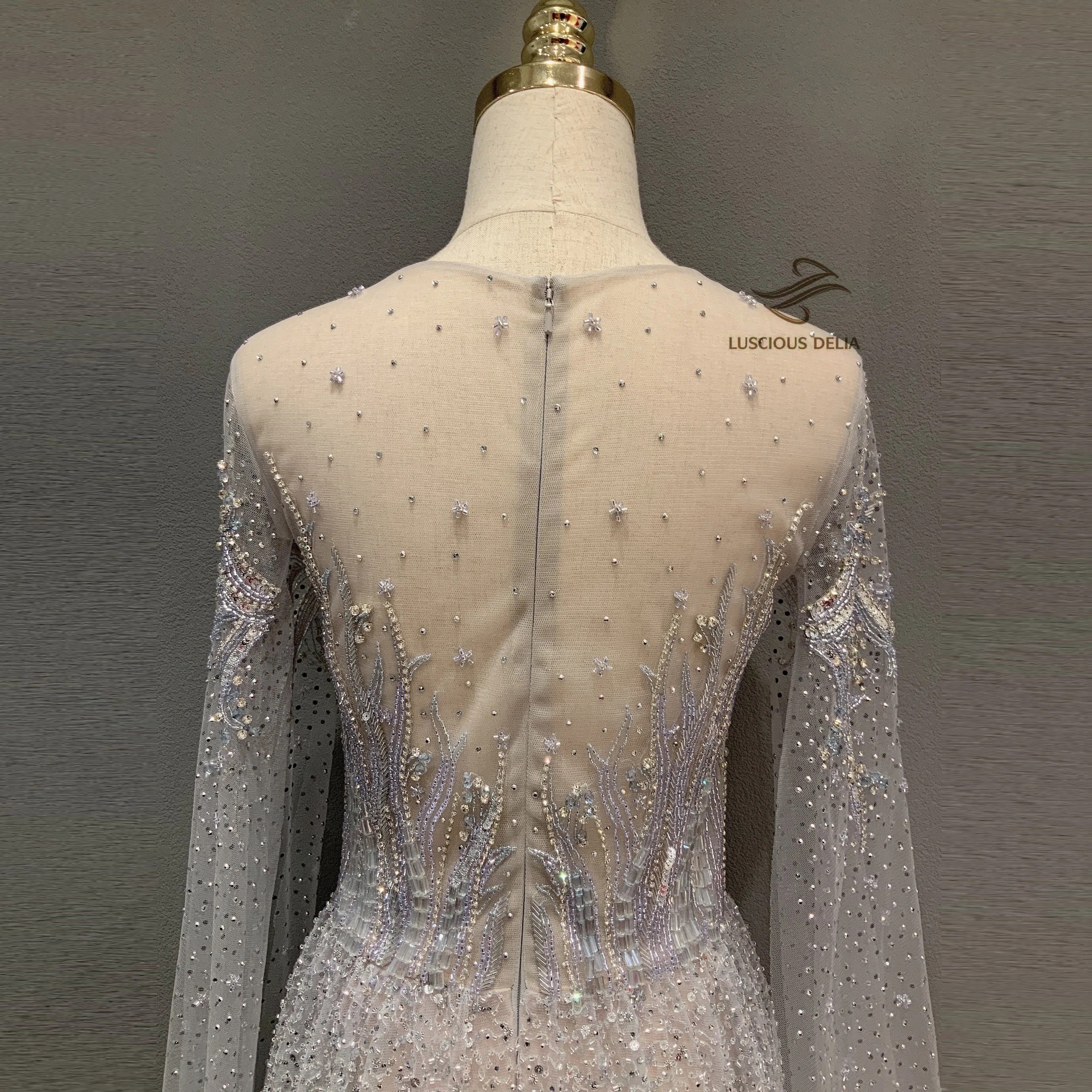 Luxury Long Sleeves party Evening Dresses 2020 O-Neck A-Line Sexy Gown Luscious Delia | Свадьбы и торжества