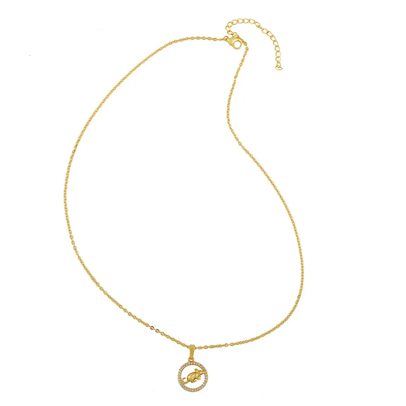 Китайские знаки зодиака ожерелье с подвеской в виде змеи мыши коровы овцы