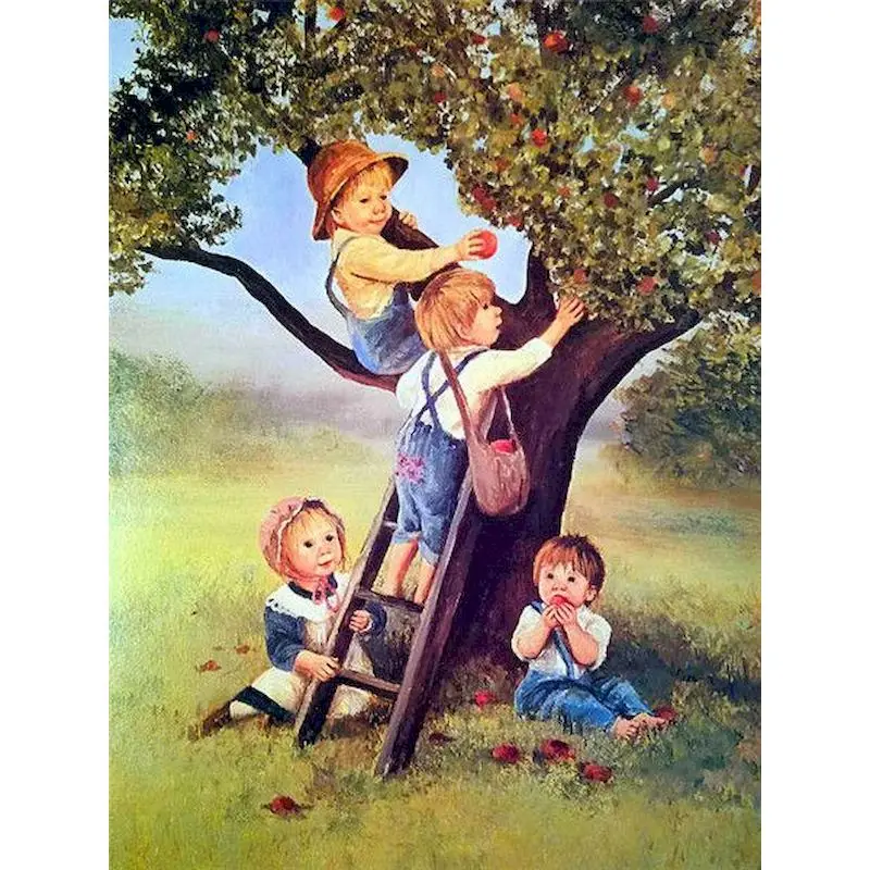

GATYZTORY Frameless Painting By Numbers kits For Adult child Climbing Tree Frameless Paint By Numbers Home Decor Unique Gift