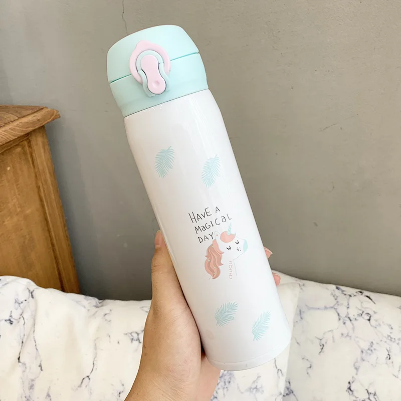 Ins Unicorn термос вакуумные фляжки термосы отскакивающая Изолированная чашка