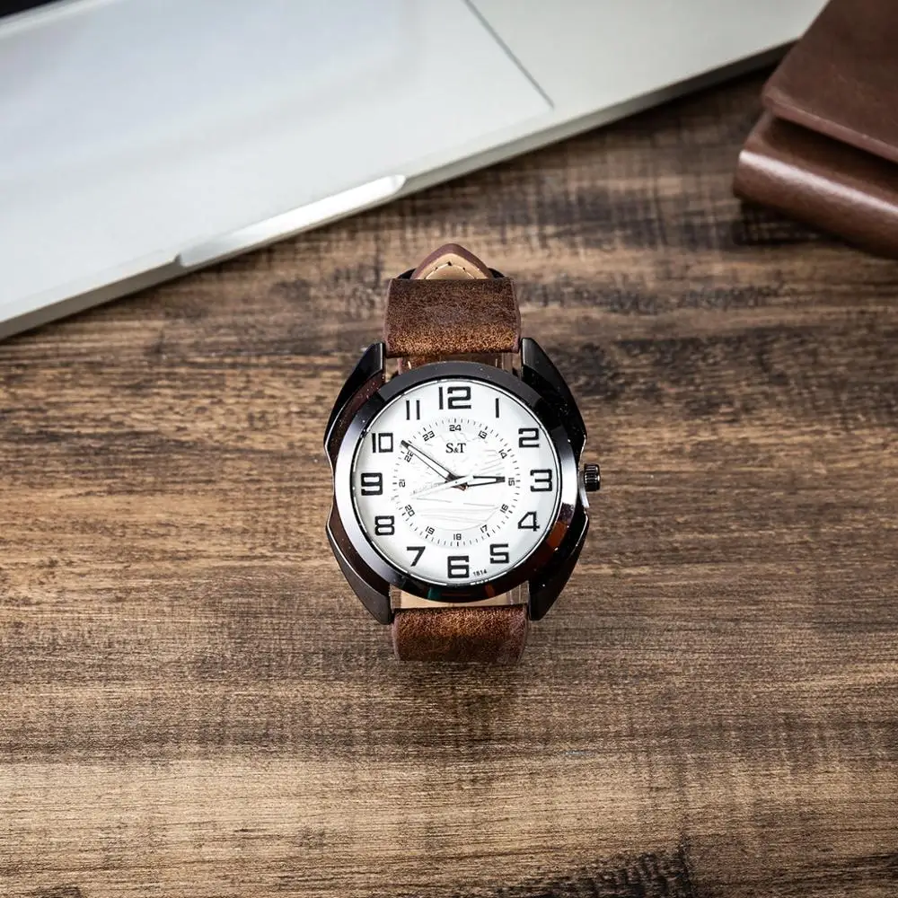 2 шт./компл. кварцевые часы ремень браслет набор мужской подарок женский