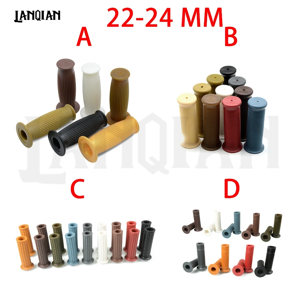 Резиновые универсальные мотоциклетные ручки 7/8 22 мм Ретро для Honda CBR Suzuki cafe Racer