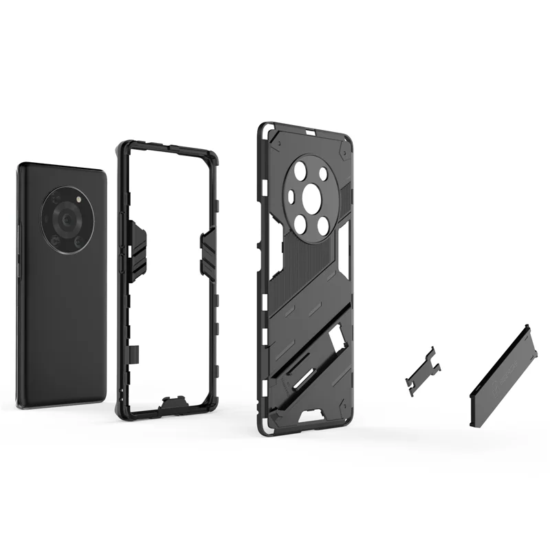 For Honor Magic3 Pro Case Punk Stlye Hard Rubber Armor Bracket Cover For Honor Magic3 Pro Case for Honor X20 50 SE V40 Play 20