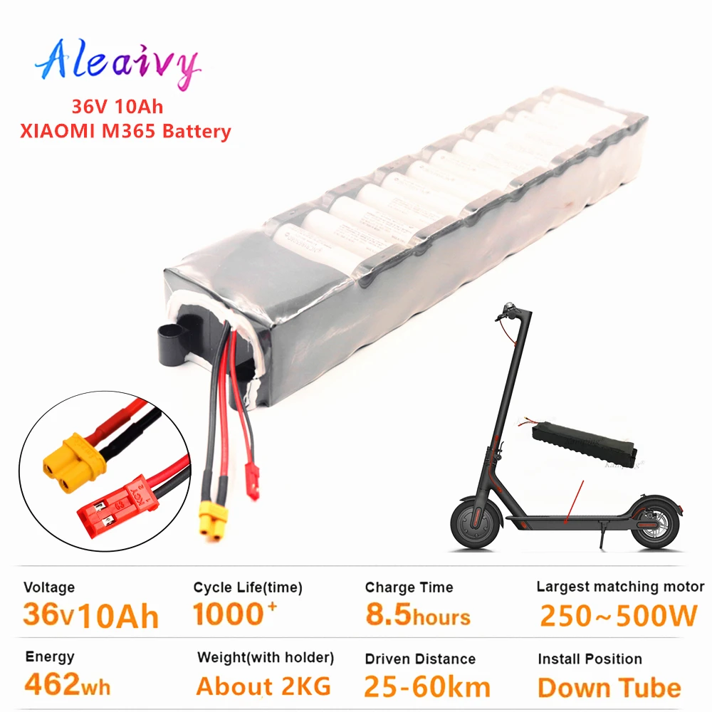 Aleaivy е байка 36В 10S3P 9.6Ah 10Ah 600 Вт литий ионная аккумуляторная батарея для зарядки