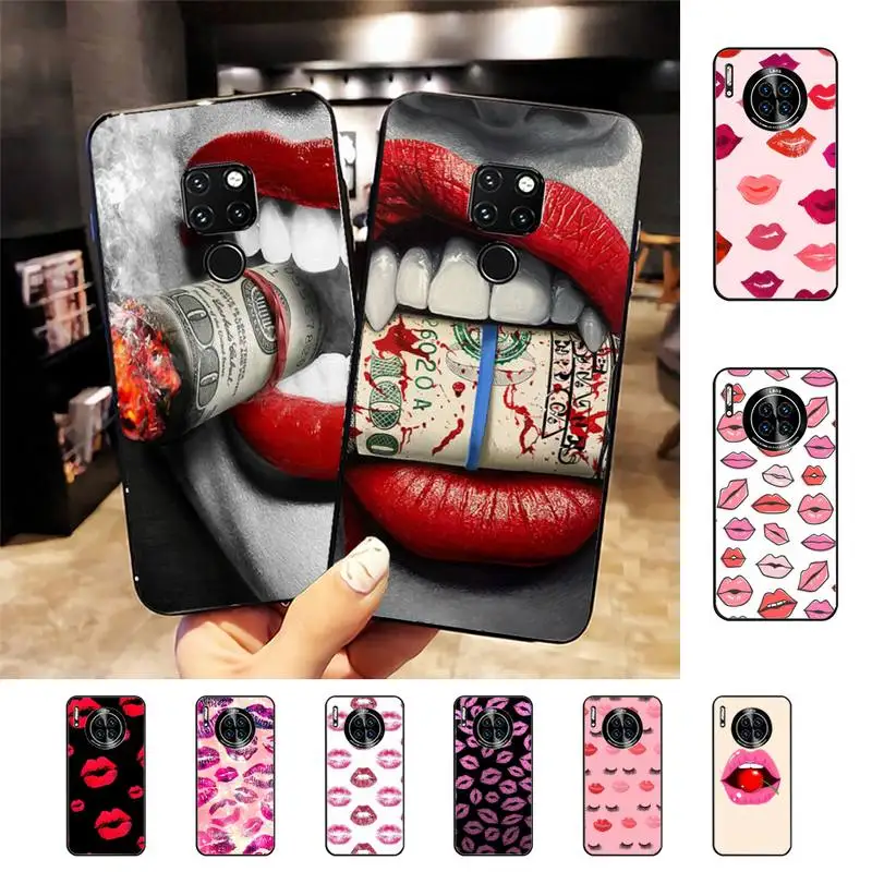 

Sexy lips Phone Case For Huawei Nova 3I 3E mate 20lite 20Pro 10lite Luxury funda case
