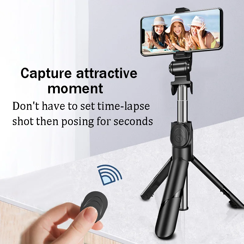 3 In 1 Tripod Bluetooth Selfie Stick for Iphone for Xiaomi/samsung Holder Stick Remote Control Selfie Stick