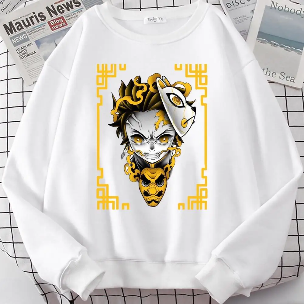 

Demon Slayer Uzui Tengen Cool design O-NECK Cotton Sweatshirts with Pocket Casual Unisex Athletic Shirts