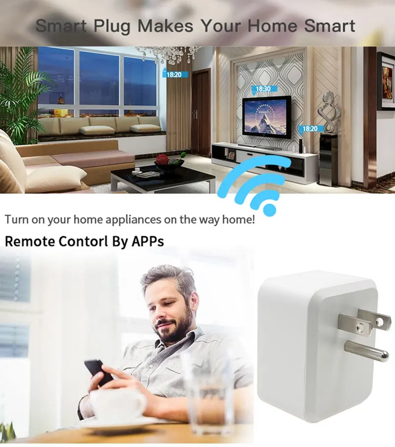 

10/15A Graffiti WiFi+Bluetooth Smart Socket Conversion Timer Plug Smart Life App Voice Control With Alexa Google Home IFTTT