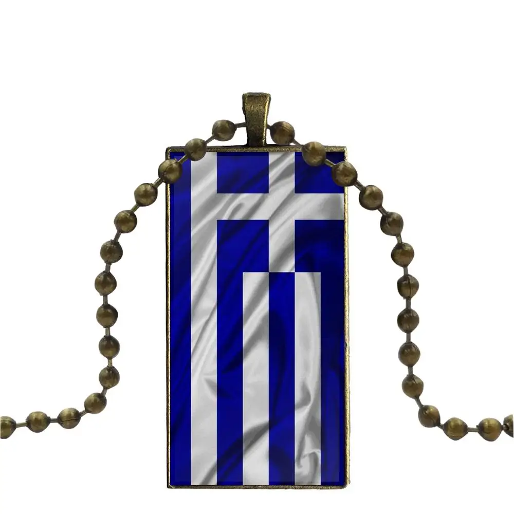 Флаги из греческого флага для женщин брендовые ювелирные изделия бронзового