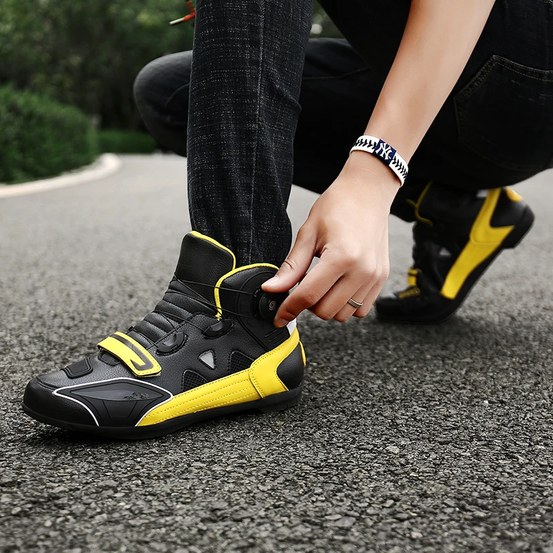 Мотоциклетные ботинки для мужчин и женщин водонепроницаемые мягкие