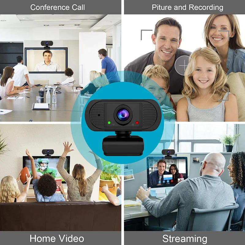

USB 2.0 HD 1080P Webcam Camera Video Calling with Microphone Mic for PC Laptop Home Office H-best